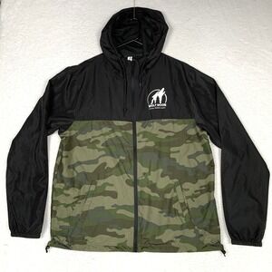 Wolf Moon Whiskey Windbreaker Jacket Mens XL Full Zip Camo Jason Aldean FGL